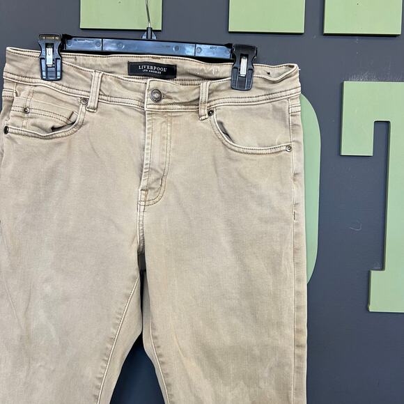 Liverpool Khaki Straight Leg Jeans Size 32 - Picture 6 of 6